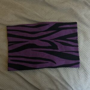 American Eagle Outfitters Purple and Black Zebra strapless tube top
